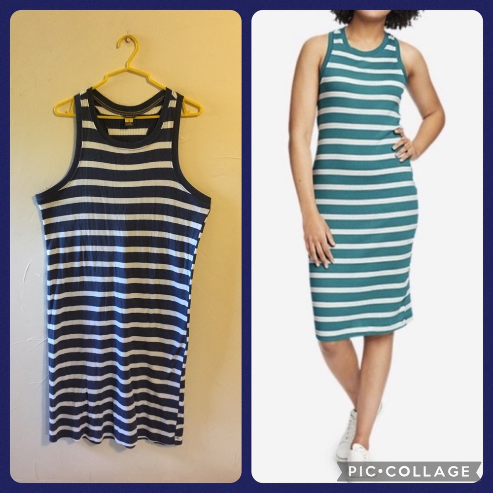 Eddie Bauer Ribbed Knit Racerback Tank Dress